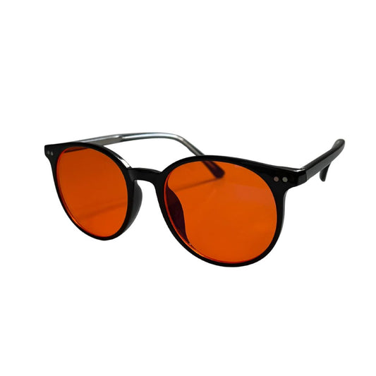 Okulary blokujące światło niebieskie nocne okrągłe Pomarańczowe 98%