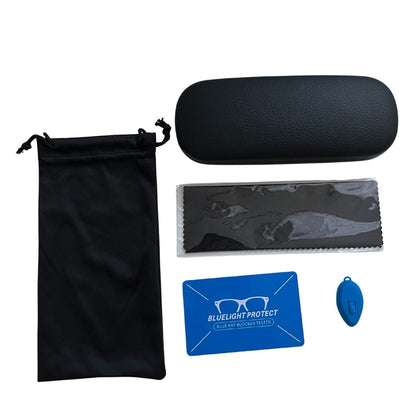 Okulary blokujące światło niebieskie dzienne prostokątne przeźroczyste 65%