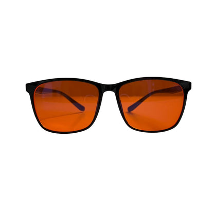 Okulary blokujące światło niebieskie nocne prostokątne Pomarańczowe 98%