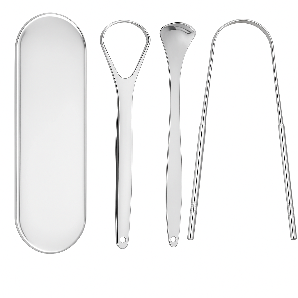 CZYŚCIK DO JĘZYKA HIGIENA JAMY USTNEJ | STAL NIERDZEWNA | CZYSTY ODDECH