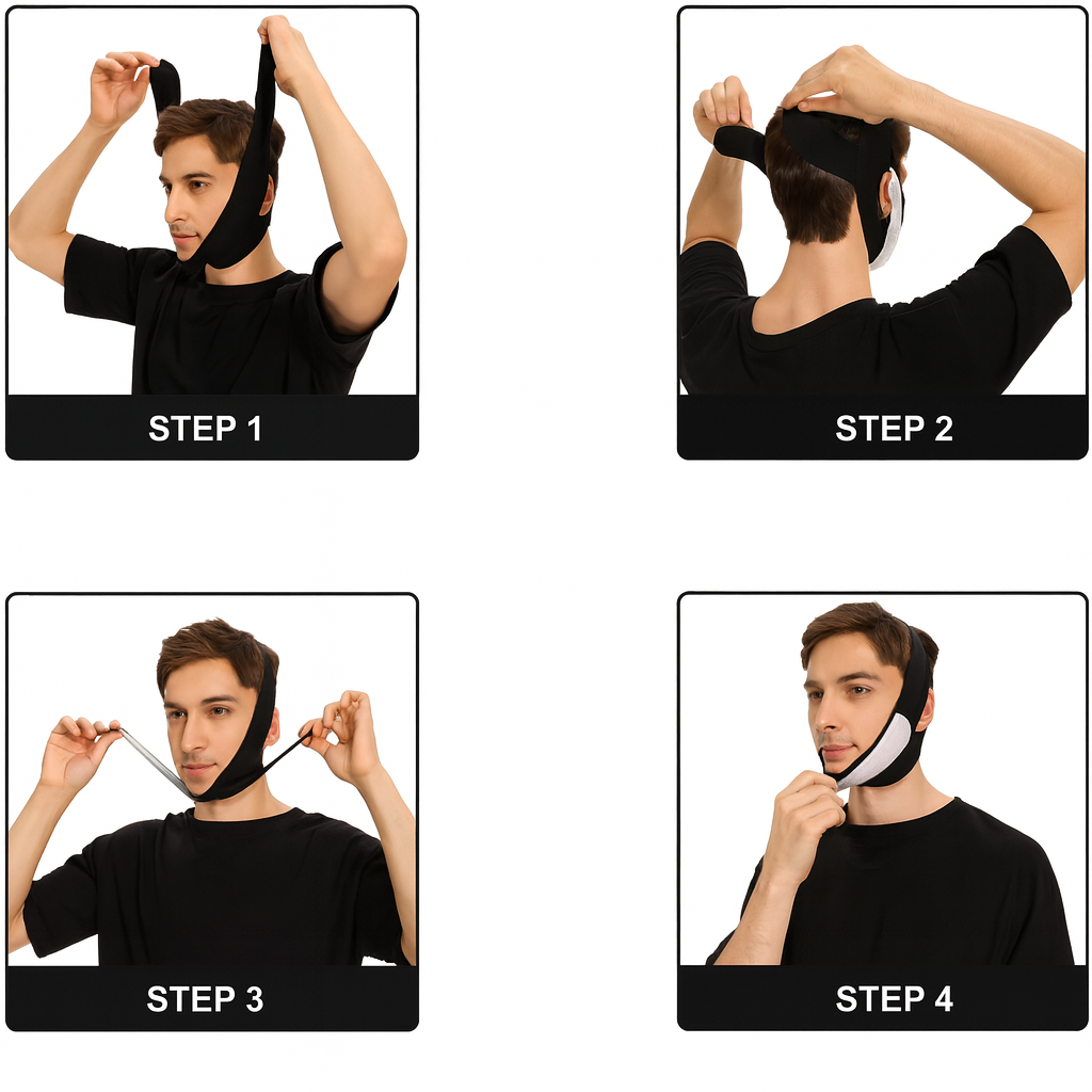 MASKA LIFTINGUJĄCA DLA MĘŻCZYZN REDUKCJA PODBRÓDKA PRZECIW CHRAPANIU