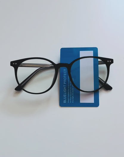 Okulary blokujące światło niebieskie dzienne okrągłe przeźroczyste 65%